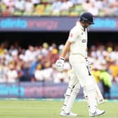 England's Joe Root walks off after being dismissed during day one of the first Ashes test at The Gabba, Brisbane. (Picture:: Jason O'Brien/PA Wire)
