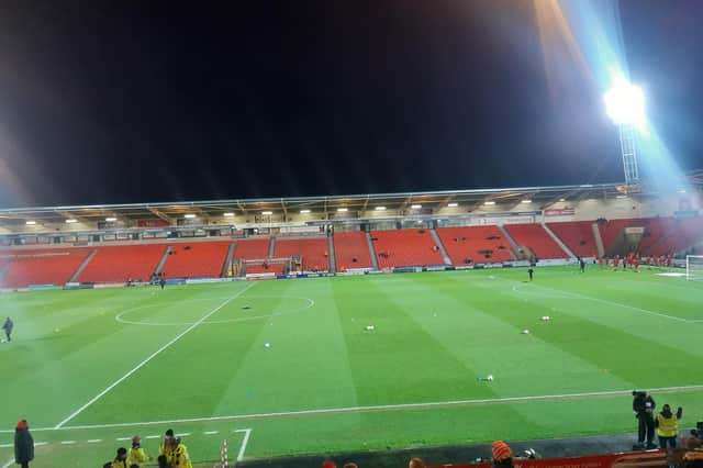 Keepmoat Stadium, ahead of Tuesday night's League One home game with Oxford United.