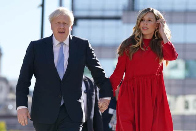 File photo dated 06/10/21 Prime Minister Boris Johnson with his wife Carrie.