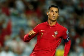 Shirty: Portugal's Cristiano Ronaldo was asked for his shirt during match.