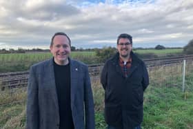 Councillors at the preferred Towthorpe Road site for the new station
