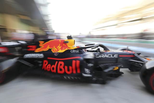 Red Bull driver Max Verstappen of the Netherlands leaves the pit lane during practice for the Formula One Abu Dhabi Grand Prix in Abu Dhabi, United Arab Emirates. (AP Photo/Kamran Jebreili)