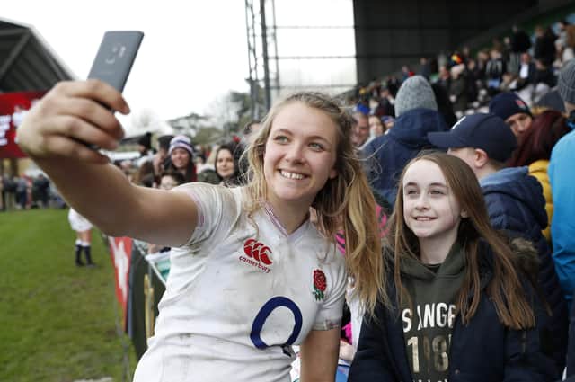 Zoe Aldcroft of England has been named player of the year for 2021 (Picture: Luke Walker/Getty Images for Harlequins FC)