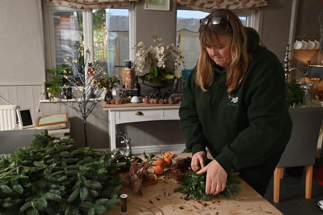 Alli Daniel runs wreath-making workshops at Carlton Towers