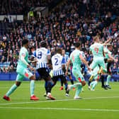 FIT AGAIN: Jordan Rhodes on his second debut for Huddersfield Town, playing against previous club Sheffield Wednesday