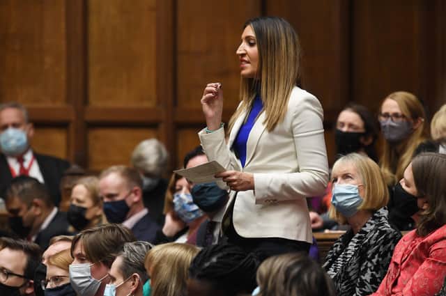 Dr Rosena Allin-Khan during Prime Minister's Questions in the House of Commons, London, when she questioned Boris Johnson over the Downing Street parties.
