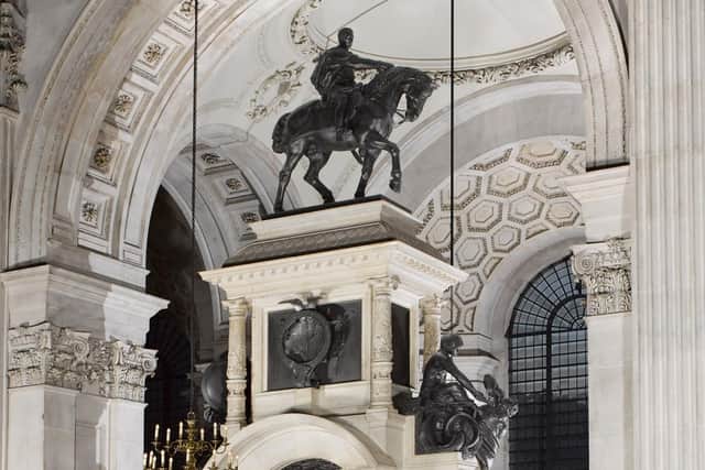 Alfred Stevens, Monument to Arthur Wellesley, 1st Duke of Wellington (1769 – 1852); marble, bronze and brass (completed 1912); St Paul’s Cathedral. Photo: ‘Pantheons: Sculpture at St Paul's Cathedral’, University of York and the Chapter of St Paul's Cathedral.