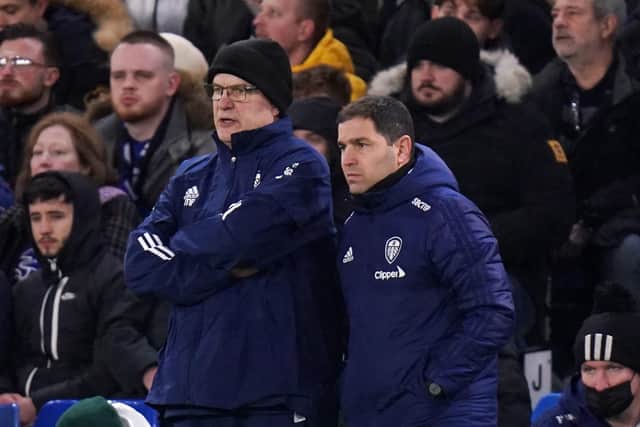 Leeds United manager Marcelo Bielsa during the Premier League match at Stamford Bridge (Picture: PA)