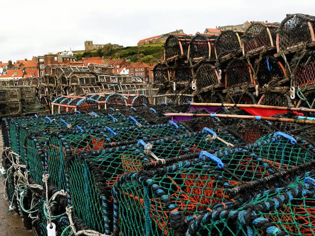 Crab and lobster pots  stacked high on the quayside of Whitby harbour are a familiar sight. Picture Gary Longbottom