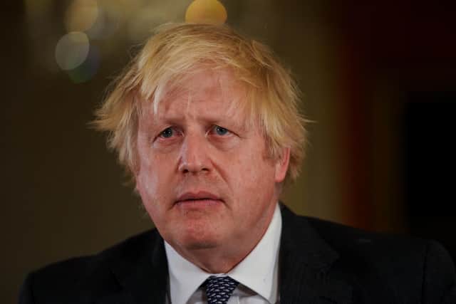 Prime Minister Boris Johnson, records an address to the nation at Downing Street, London, to provide an update on the booster vaccine programme.