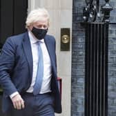 Prime Minister Boris Johnson leaving 10 Downing Street.