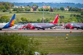 Planes at Leeds Bradford Airport. Picture: Tony Johnson.