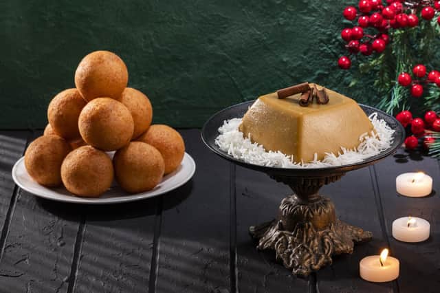 Natilla is a sweet custard enjoyed  with bunuelos at Christmas in Colombia            Picture:Getty