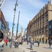 Designs for the Grand Central Place designs in Briggate, Leeds. The House of Fraser store would be turned into retail and student accommodation.
