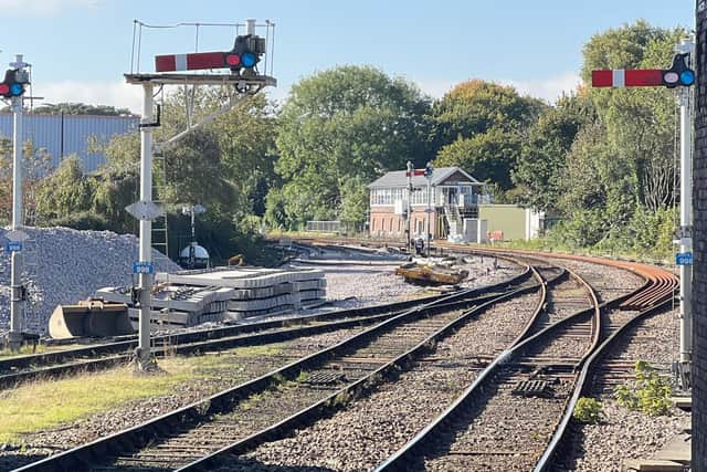 The railway at Bridlington - Transport Secretary Grant Shapps has launched a robust defence of the Government's Integrated Rail Plan.