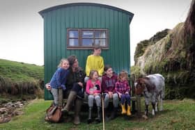 Amanda Owen and her family on their Ravenseat farm