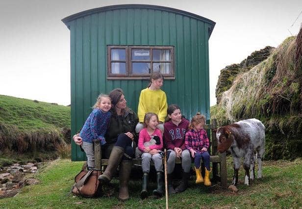 Amanda Owen and her family on their Ravenseat farm