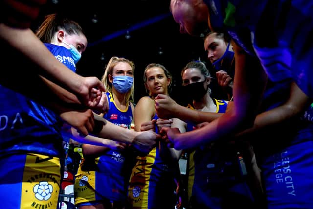 Leeds Rhinos players in the huddle before their Picture: Chloe Knott/Getty Images.