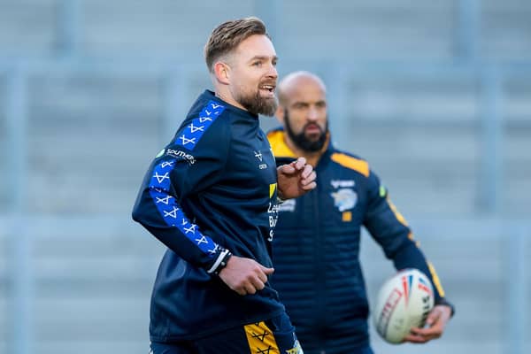 Blake Austin is expected to partner Aidan Sezer in the halves for Leeds Rhinos in Boxing Day's Festive Challenge against Wakefield Trinity. Picture: Allan McKenzie/SWpix.com.