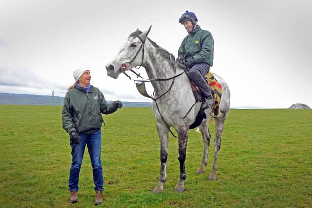 Trainer Sue Smith with Vintage Clouds before the 2019 Grand National.