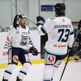MAINMAN: Jason Hewitt enjoyed a three-point night in Sheffield Steeldogs' 3-1 win over Peterborough, opening the scoring after just 29 seconds and adding an assist on goals from Jonathan Kirk and Lee Bonner. Picture: Peter Best Photography.