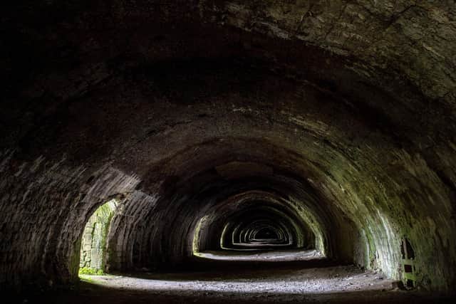 Inside the Hoffman Kiln at the Craven Lime Works, Langcliffe, near Settle. (Bruce Rollinson).