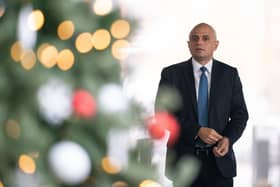 Health Secretary Sajid Javid arrives at BBC Broadcasting House to appear on the last episode of the BBC1 current affairs programme, The Andrew Marr show. PIC: PA