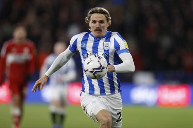 IN THE THICK OF IT: Hudderfield Town’s Danny Ward missed a penalty at Bristol City but then scored in the second half.  Picture: John Early/Getty Images.
