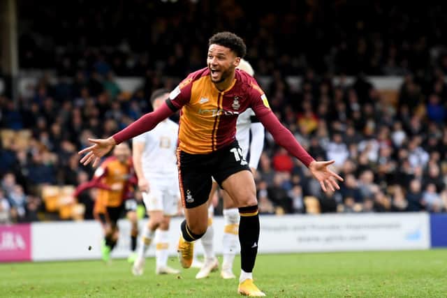 TARGET MAN: Bradford City's Lee Angol has spent most of the season sidelined by injury. Picture: Simon Hulme.