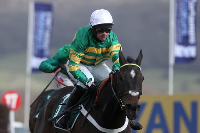 Chantry House ridden by jockey Nico de Boinville win the Marsh Novices' Chase on day three of the Cheltenham Festival at Cheltenham Racecourse in March.