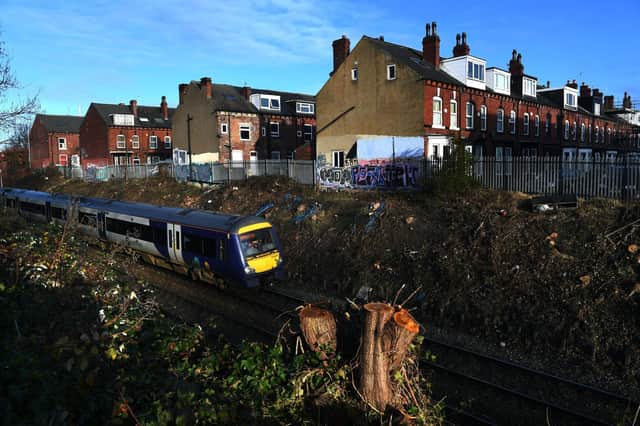 The view over the railway line following the removal of the trees by Network Rail. Picture: Jonathan Gawthorpe.