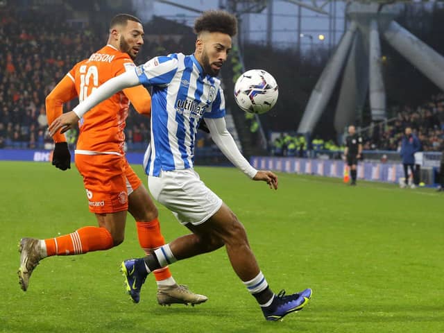 TWO GOALS: Sorba Thomas secured a dramatic Huddersfield Town win