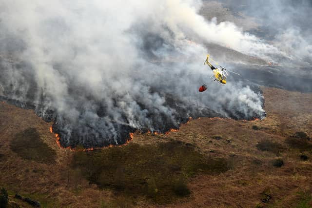 The fire on Marsden Moor in April burned for three days and caused extensive damage. Picture: Oli Scarff/Getty