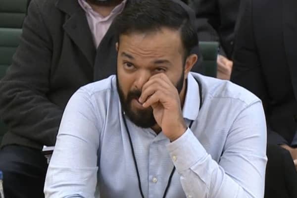 An emotional Azeem Rafiq gave evidence to MPs about racism at Yorkshire CCC.