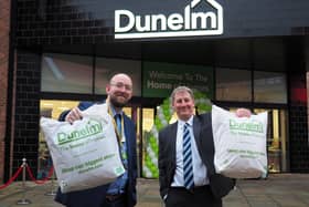 Store Manager Stuart Welburn, left, and David Donkin, Wykeland Group Property Director, at the opening of the new Dunelm superstore at the Flemingate centre. Flemingate is owned and operated by developer Wykeland.