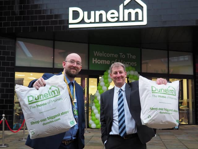 Store Manager Stuart Welburn, left, and David Donkin, Wykeland Group Property Director, at the opening of the new Dunelm superstore at the Flemingate centre. Flemingate is owned and operated by developer Wykeland.