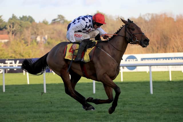 Galvin ridden by Davy Russell goes on to win the Savills Chase during day three of the Leopardstown Christmas Festival at Leopardstown Racecourse in Dublin, Ireland.