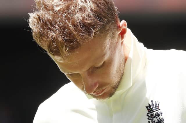 England's Joe Root looks dejected after defeat during day three of the third Ashes test at the Melbourne Cricket Ground (Picture: Jason O'Brien/PA)