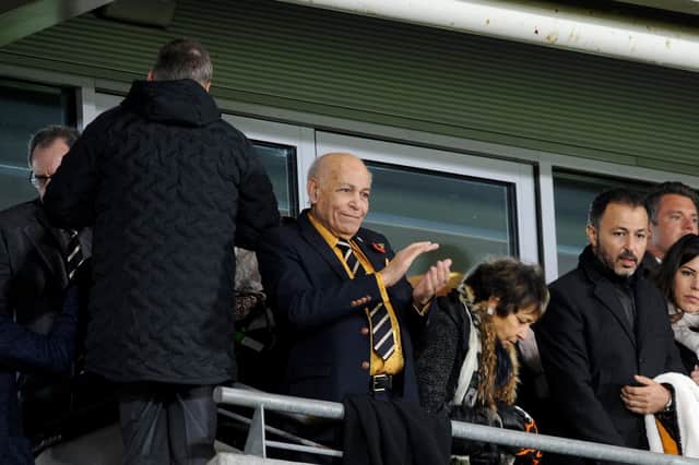 On their way? Hull City owners Assem (left) and Ehab Allam are hoping to conclude a deal to sell the Championship club. Picture: Tony Johnson