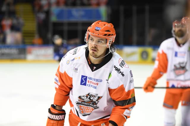 Sheffield Steelers' Marc-Olivier Vallerand scored twice in the 4-1 win at Nottingham Panthers on Monday. Picture: Karl Denham/EIHL.