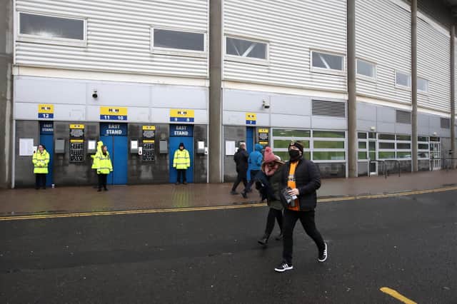 NOT TODAY: Hull City fans arrive at the stadium before the match against Blackburn Rovers on Boxing Day, only for the game to be later postponed due to COVID-19. Picture: George Wood/Getty Images