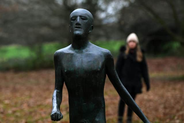 Elisabeth Frink's Protomartyr, one of the new winter exhibitions, at the Yorkshire Sculpture Park.