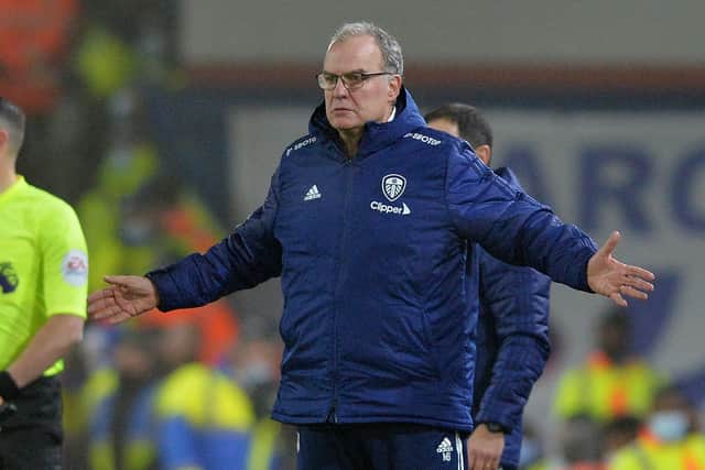 Marcelo Bielsa and Leeds United had to play against Arsenal in the Premier League. (Picture: Bruce Rollinson)