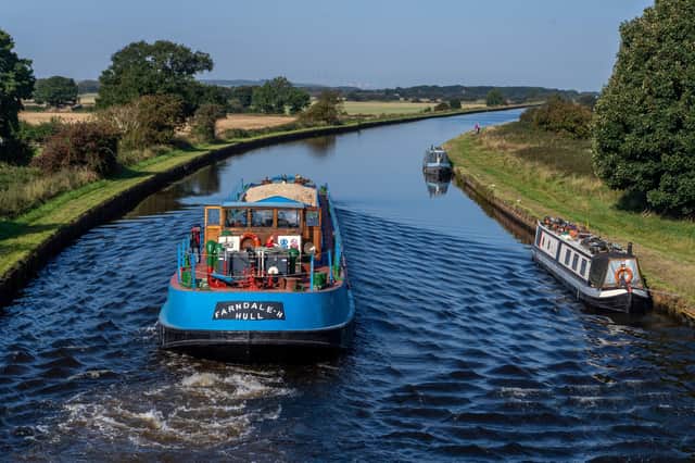 Fifth-generation barge operator John Branford, 75, taking his first load of sand up the Aire and Calder Navigation in September 2020 Picture: James Hardisty
