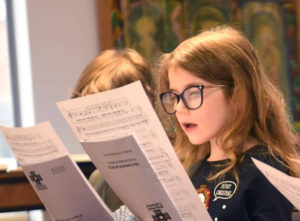 Kaitlin Thomas 7 a member of the Wakefield Cathedral Introductory choir  'Byrd Song'. Image: Gary Longbottom
