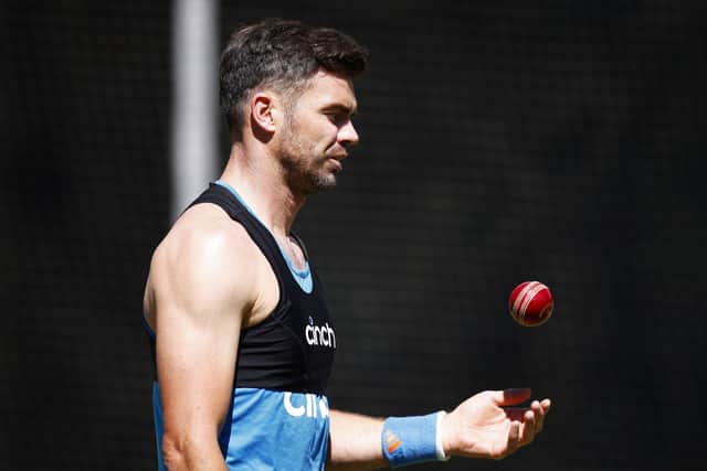 James Anderson of England during an England Ashes squad nets session at Melbourne Cricket Ground on December 24, 2021 in Melbourne, Australia. (Photo by Daniel Pockett/Getty Images)