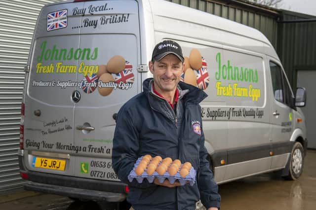 Paul supplies eggs from his farm in the Howardian Hills
