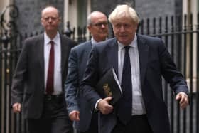 Chief Medical Officer Sir Chris Whitty and Chief Scientific Adviser Sir Patrick Vallance pictured with Prime Minister Boris Johnson