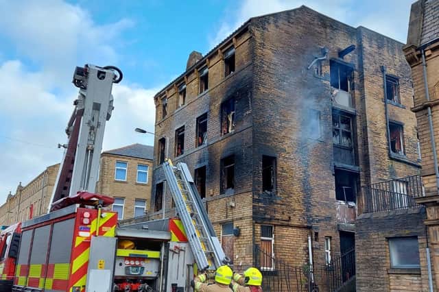 Fire crews have been tackling a large fire in Sunbridge Road, Bradford. Photo provided by West Yorkshire Fire & Rescue Service.
