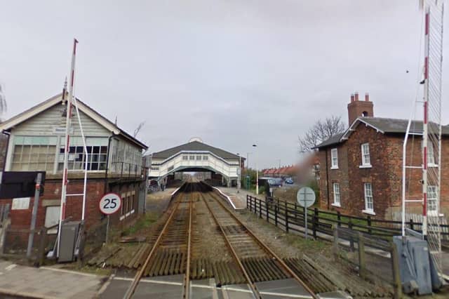 Network Railway wants to take down the timber canopy over the Victorian footbridge at Beverley Station Picture: Google Maps